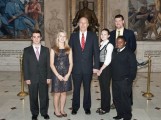 (L-R) Dan Burkowsky, Nina Kalita, Rep. Galvin, Ira Zhovnirchyk, Albert Christie, and CHS student teacher David Hiltz. Zhovnirchyk and Christie are CHS students who are currently working in Galvin’s office through the school’s externship program.