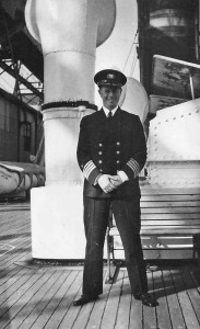 Captain Winslow aboard the American Banker circa 1935 (Courtesy of Faith Winslow Barry) 