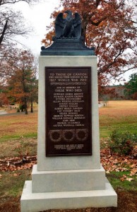 Canton's refurbished WWI monument