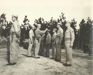 George Sykes (far right) at Camp LeJeune