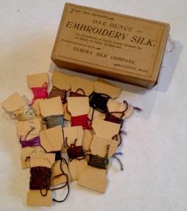 A collection of embroidery silks from the Eureka Silk Company (Photo by the author)
