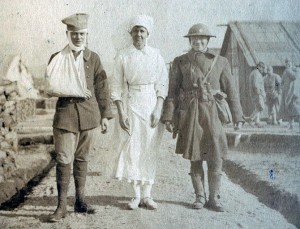 Helen Homans in Vesseny, France, during World War I (McLennan Collection at the Cape Breton Regional Library)