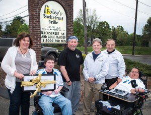 Karen and Dave Foley with MHS staff and students