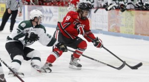 Liam Pecararo early in his career with Waterloo (Brandon Pollock photo/Waterloo-Cedar Falls Courier)