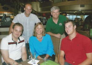 Bill Sullivan (top right) with his wife Mary Lou and sons Will (top left), Conor (bottom left), and Brennan (bottom right)