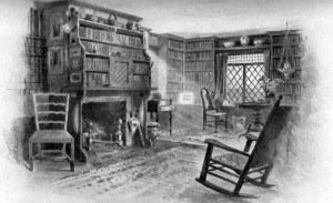 The library at Thomas Bailey Aldrich’s home in Ponkapoag