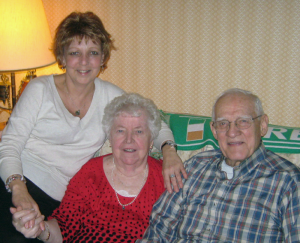 Patty with her parents, Peg and Walter Molis