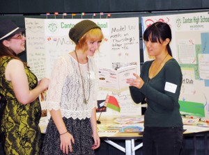 Students from the Model UN table at last year's CHS showcase