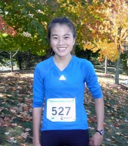 Catherine Song is pictured after winning the Reebok Canton 10k (Mike Berger photo)