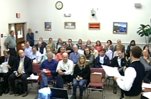 Dozens of residents attended the November 5 Planning Board meeting. (Click image to view CCTV coverage.)