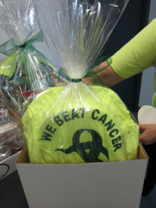 We Beat Cancer gave gift baskets to 27 Boston Medical Center cancer patients last Thanksgiving.
