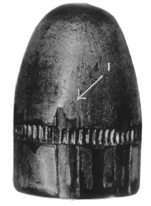 Bullet Number III, allegedly fired from Sacco’s Colt pistol and studied by Augustus Gill (Massachusetts Supreme Judicial Court)