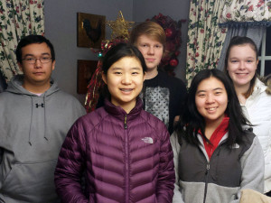 Team CSI: (l-r) Sean Hanscom, Dasol Lee, Forest Schmid, Christine Lee and Meryl Prendergast