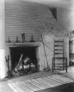 A rare photograph purportedly of the interior of Paul Revere’s house in Canton (Courtesy of the Canton Historical Society)