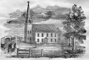 The meetinghouse at Canton Corner from which Salome Talbot was mourned (Courtesy of the Canton Historical Society)