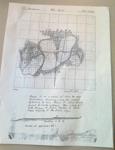 Donald Ross's handwritten notes for the 12th hole of Course No. 1