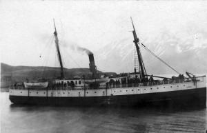 The steamship Corwin, on which Packard explored the Arctic in 1900 as a newspaper correspondent