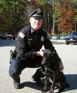 Officer Robert Zepf and Dunkin (Mary Ann Price photo)