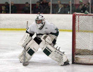 Senior goalie Justin Slocum (Mike Barucci photo)