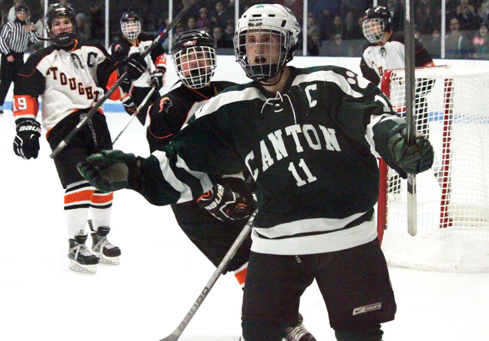 Matty Marcone reacts after scoring the game-tying goal. (Mike Barucci photo)