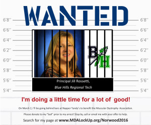 Blue Hills Principal Jill Rossetti is “wanted” by the MDA.