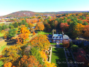 A view of the Eleanor Cabot Bradley Estate in Canton (Cape Cod Aerial Photography)