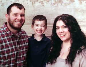 Erica Shea with her husband, Dave, and their son, Ryder