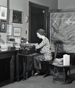 Madeline Stanton in the office of Dr. Cushing, Boston, 1932 (Center for the History of Medicine: OnView)