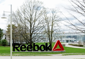 The Reebok sign on Royall St. could soon be replaced with another company's logo. (Michelle Stark photo)