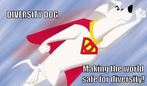 Diversity dog -- the unofficial mascot of Not in Our Town