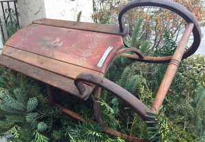 Mildred Morse Allen’s sled, which was purchased from Jordan Marsh Co. circa 1910 (In the collection of the Canton Historical Society)