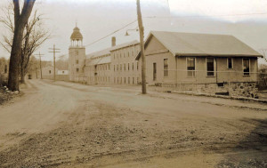 An early 20th century view of the Neponset Woolen Mills on Walpole Street (Courtesy of the Canton Historical Society)