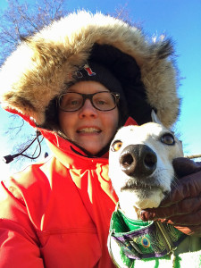 Susan with her greyhound, Buck